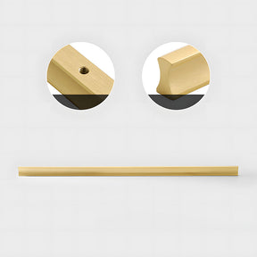 Simple I-Shaped Brass Kitchen Cabinet Pulls