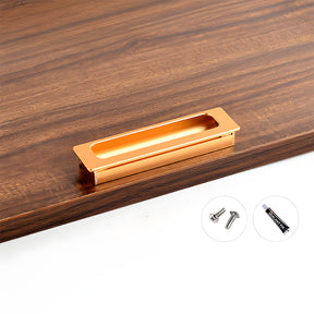 Retro Invisible Recessed Finger Edge Pull Cabinet Handles