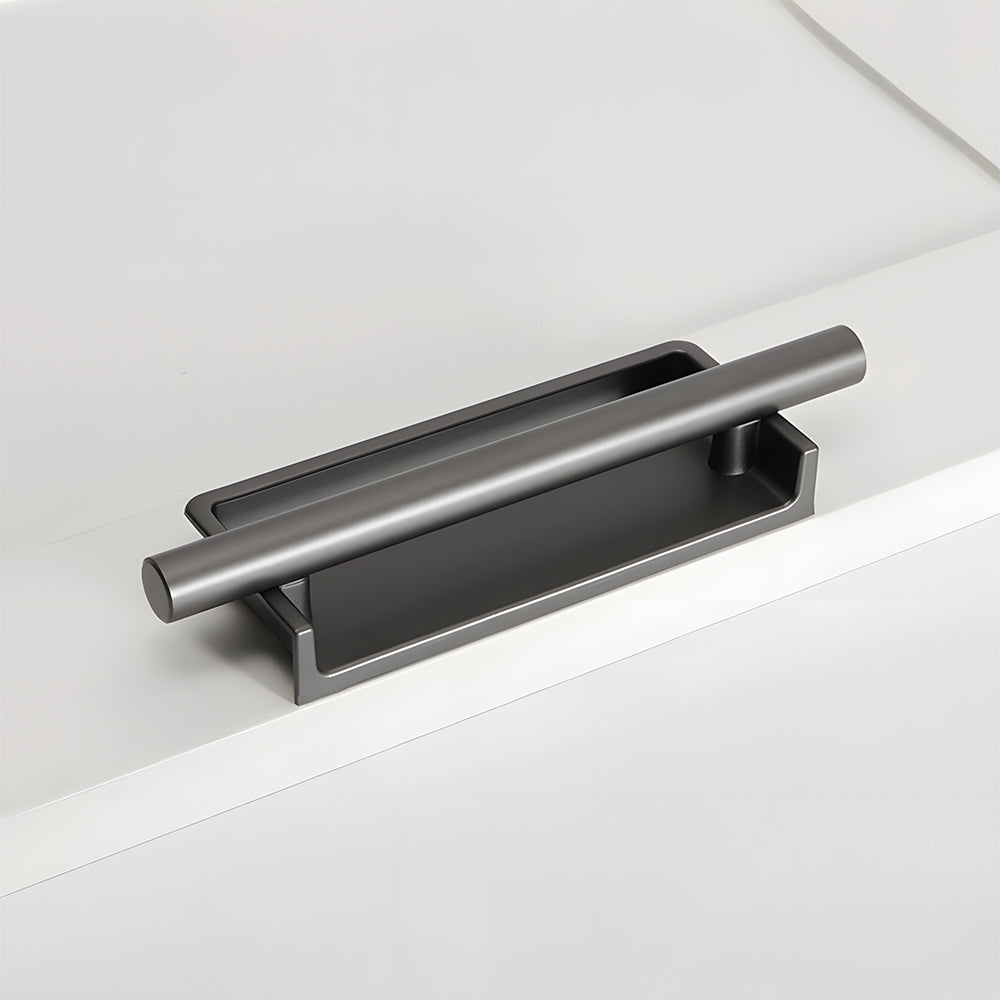 Simple Aluminum Alloy Recessed Concealed Cabinet Handles