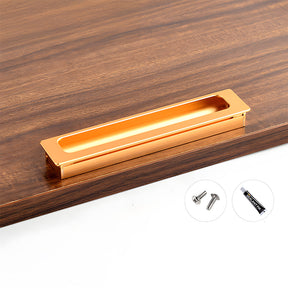 Retro Invisible Recessed Finger Edge Pull Cabinet Handles