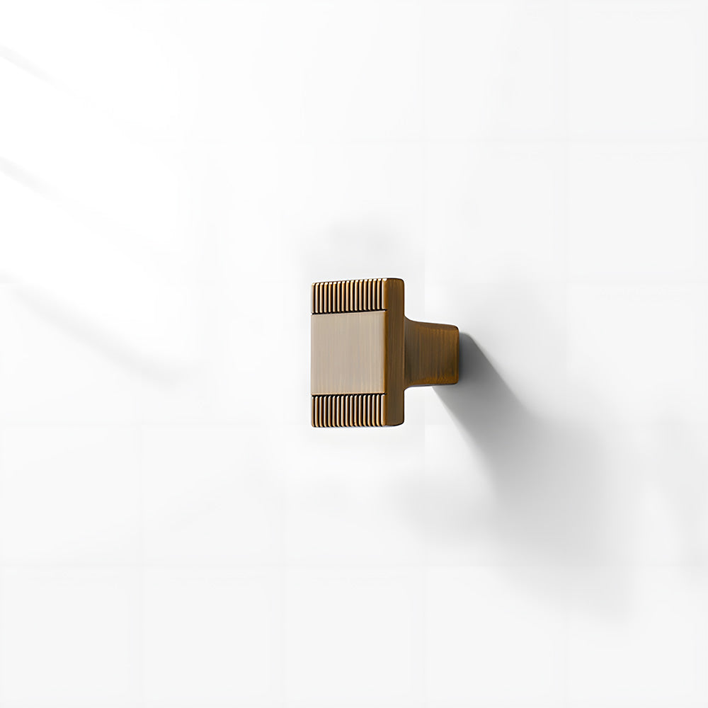 Square Textured Gold & Black Drawer Handles
