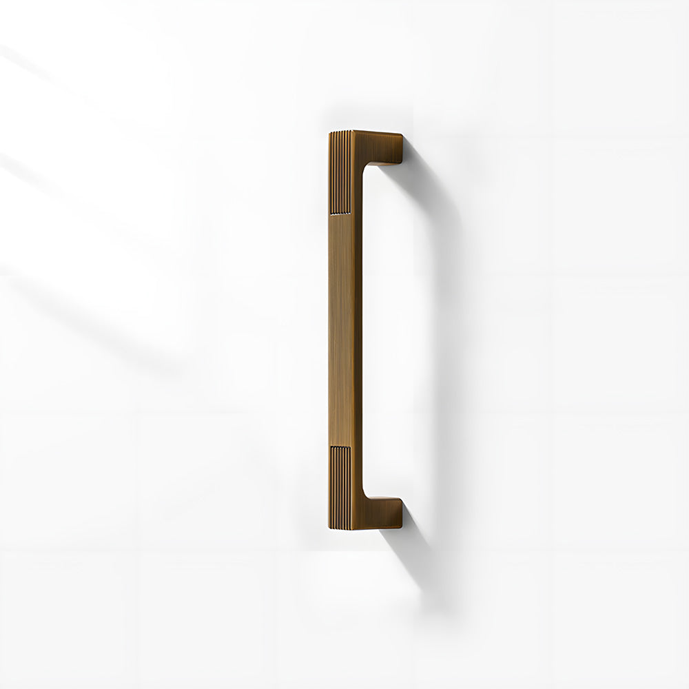 Square Textured Gold & Black Drawer Handles