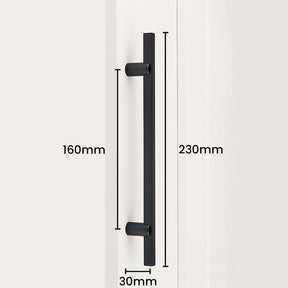 Modern Two-tone Black Gold Wardrobe Cabinet Door Handles