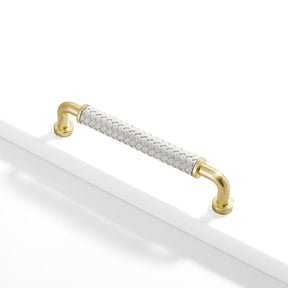 Curved Woven Leather Cupboard Handles
