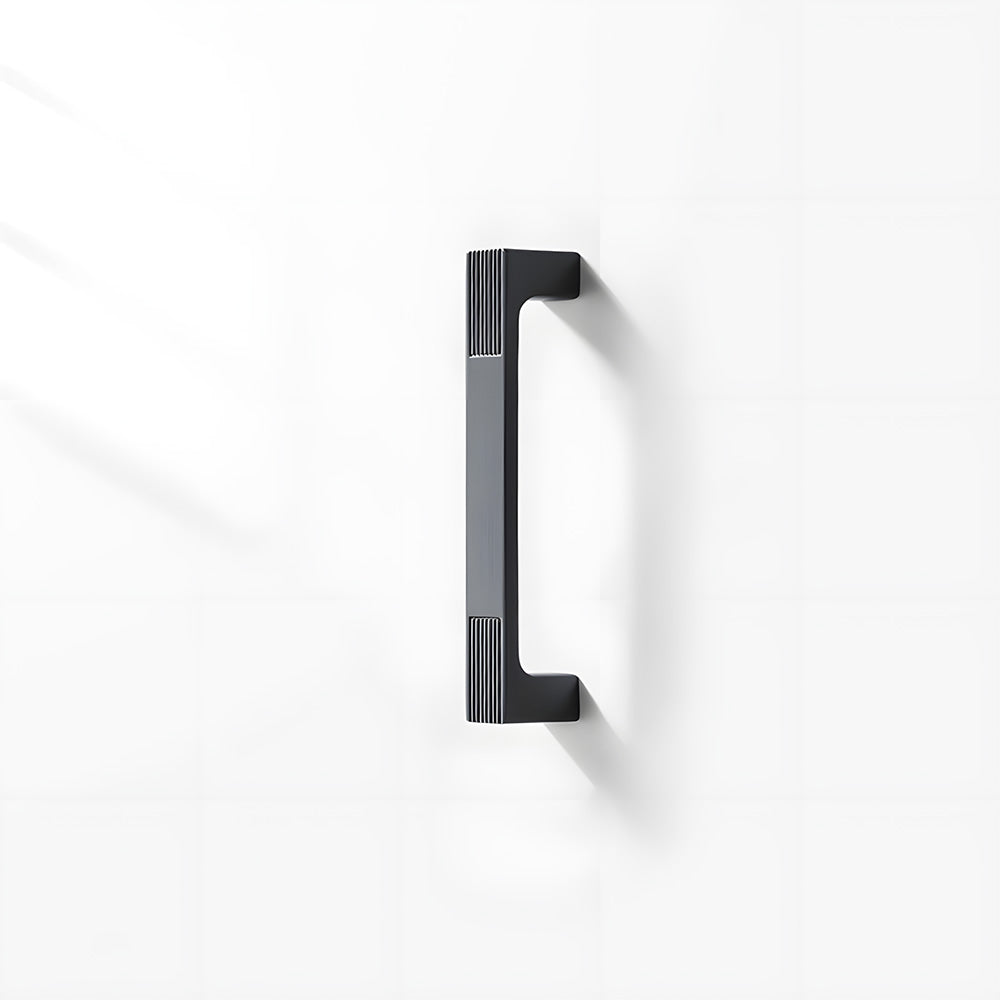 Square Textured Gold & Black Drawer Handles