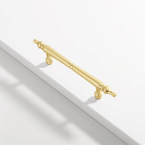 Classic Mid-Century Zinc Alloy Gold Wardrobe Door Handles