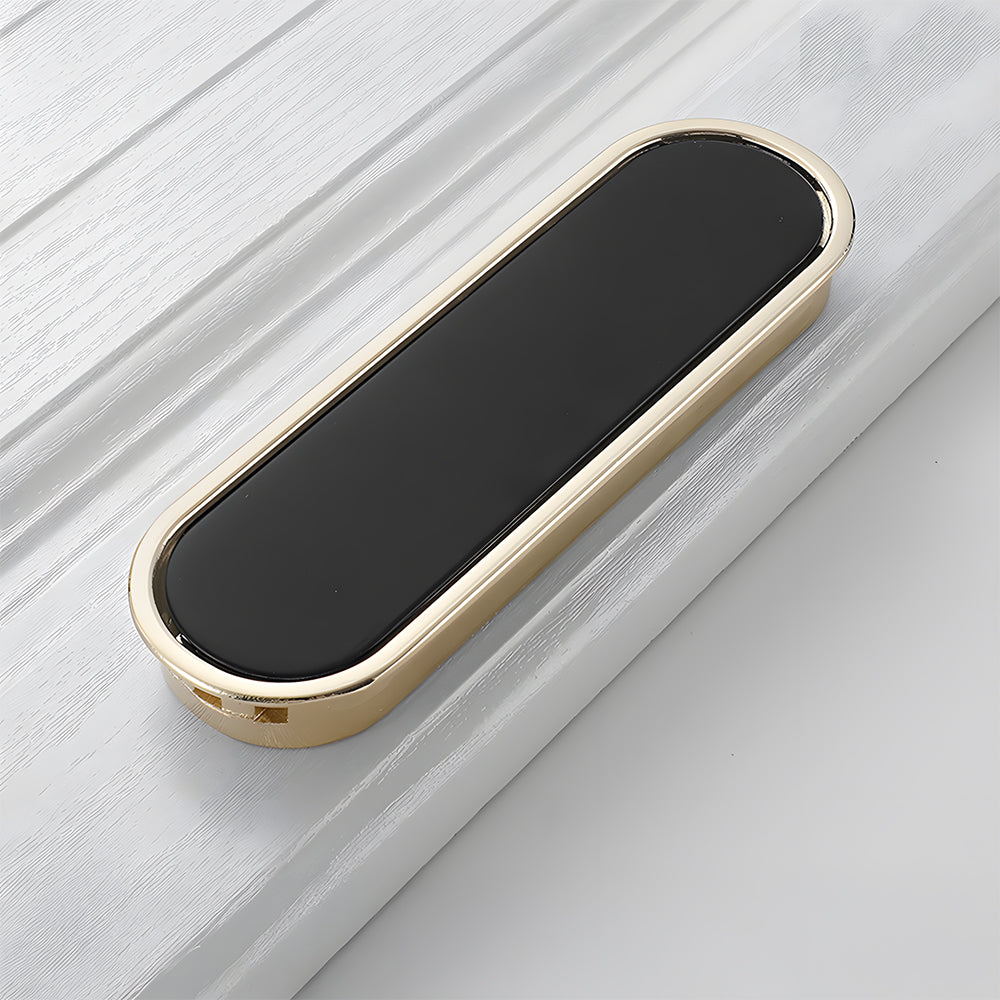 Contemporary Black Hidden Recessed Finger Edge Pulls