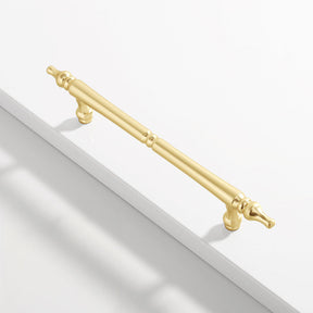 Classic Mid-Century Zinc Alloy Gold Wardrobe Door Handles