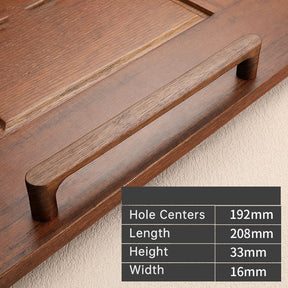 Natural Walnut Wooden Kitchen Cabinet Handles