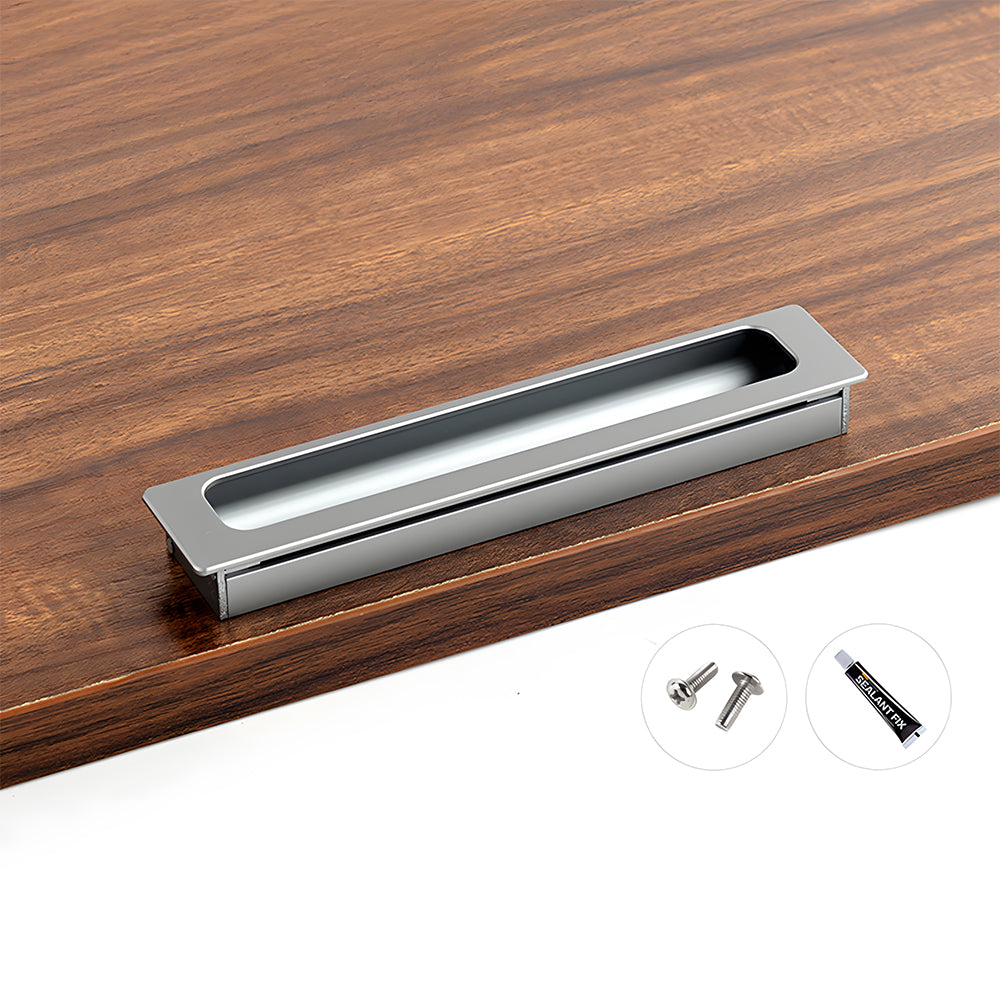 Retro Invisible Recessed Finger Edge Pull Cabinet Handles