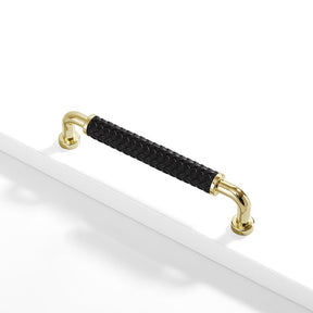 Curved Woven Leather Cupboard Handles