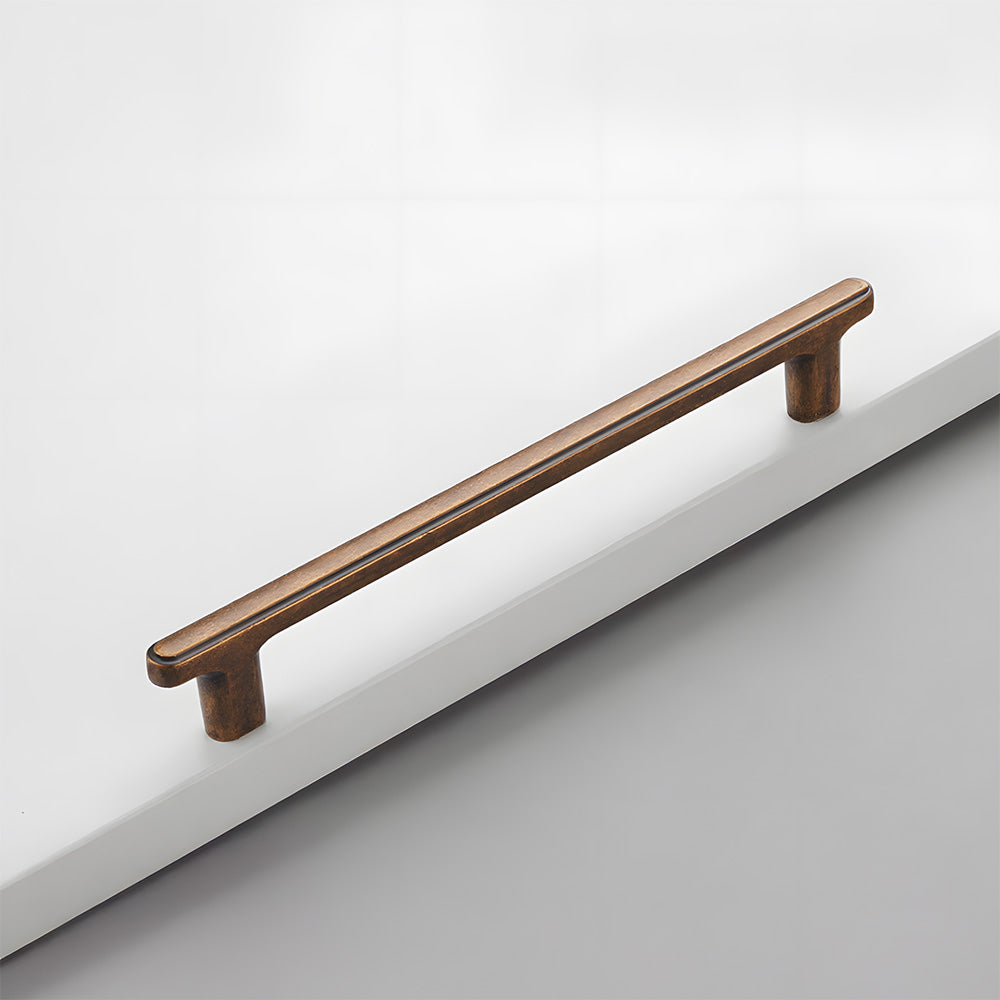 Modern Zinc Alloy T Bar Knobs & Grooved Bar Cabinet Pulls