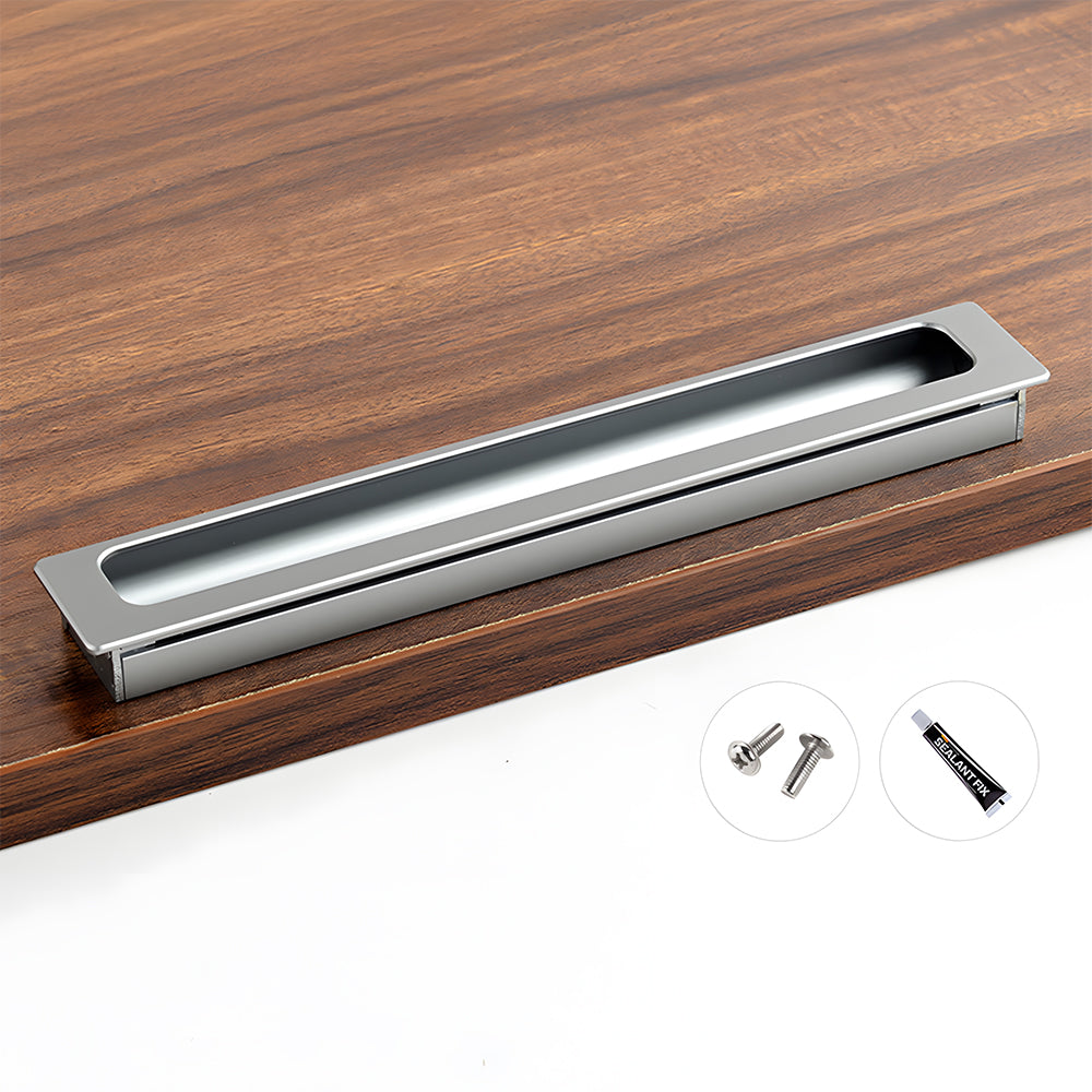 Retro Invisible Recessed Finger Edge Pull Cabinet Handles
