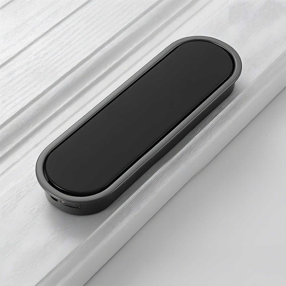 Contemporary Black Hidden Recessed Finger Edge Pulls
