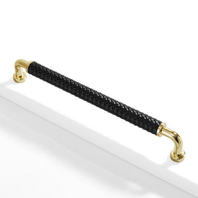 Curved Woven Leather Cupboard Handles