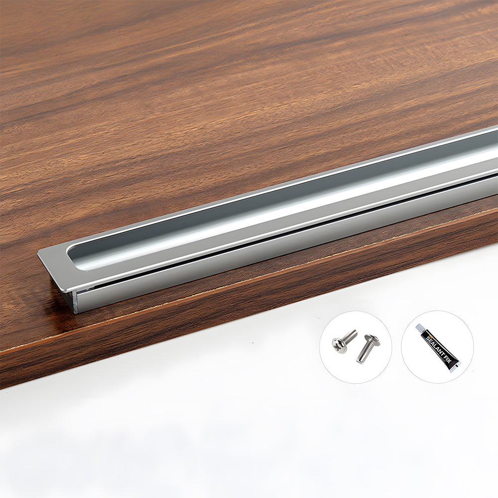 Retro Invisible Recessed Finger Edge Pull Cabinet Handles