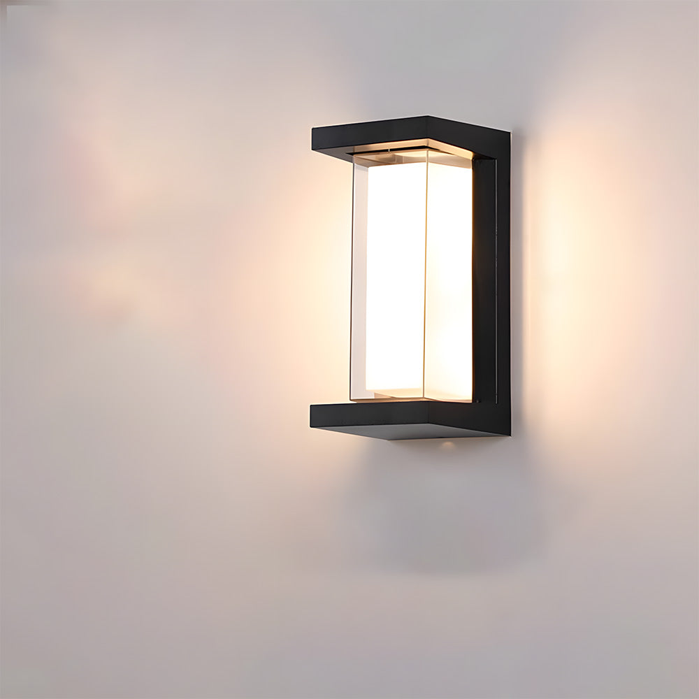 IP65 Waterproof Square Outdoor Wall Lamp for Patio Front Door Backyard
