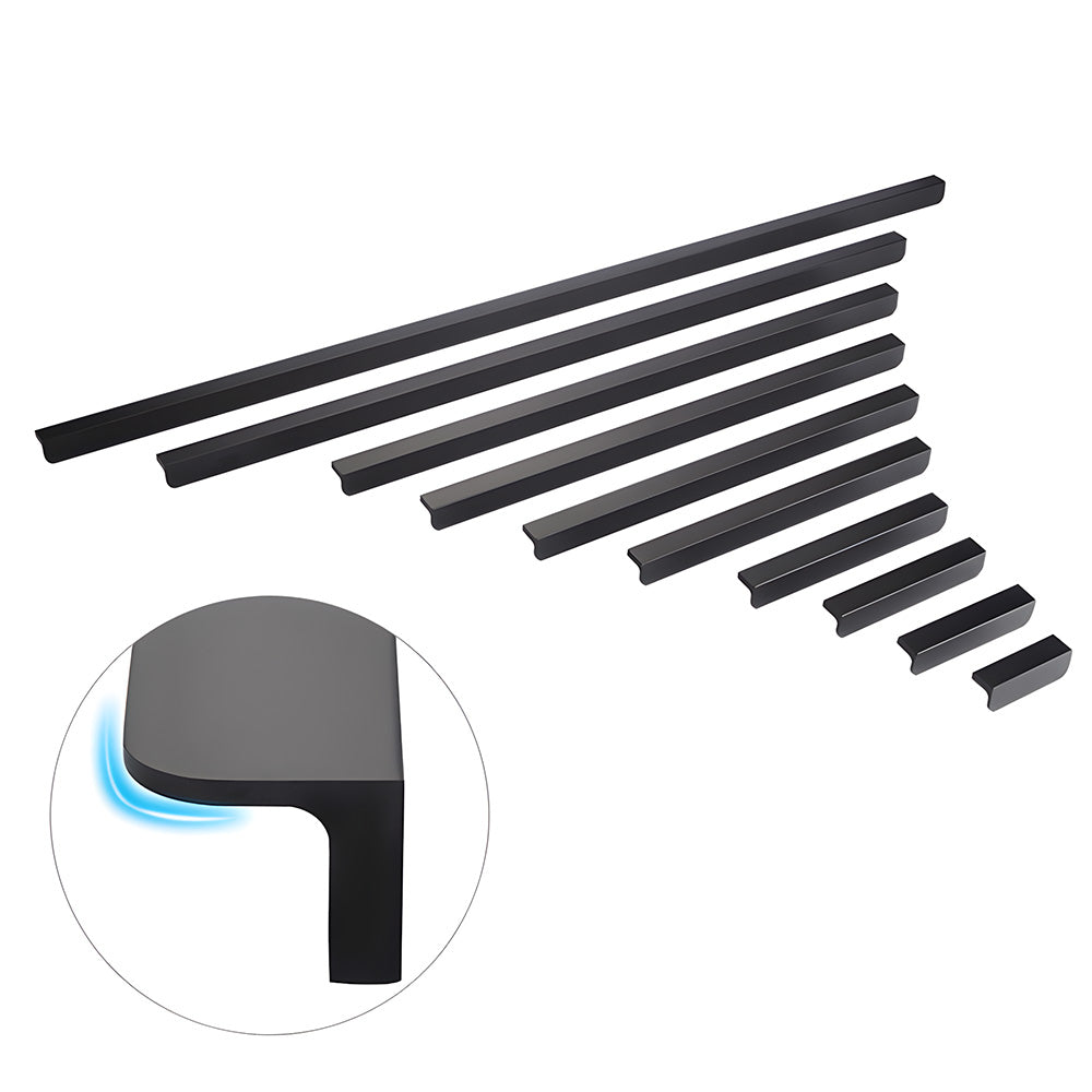 Modern Solid Aluminum Alloy Finger Edge Cabinet Pulls