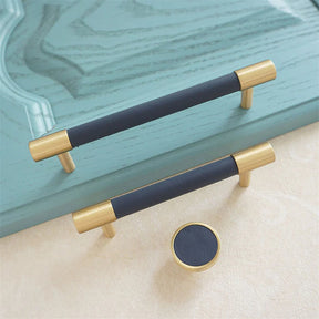 Colorful Leather Bar Cabinet Handles