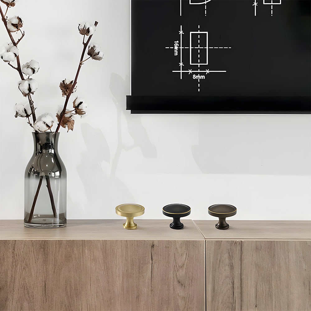 Modern Solid Pure Brass Cabinet Handles