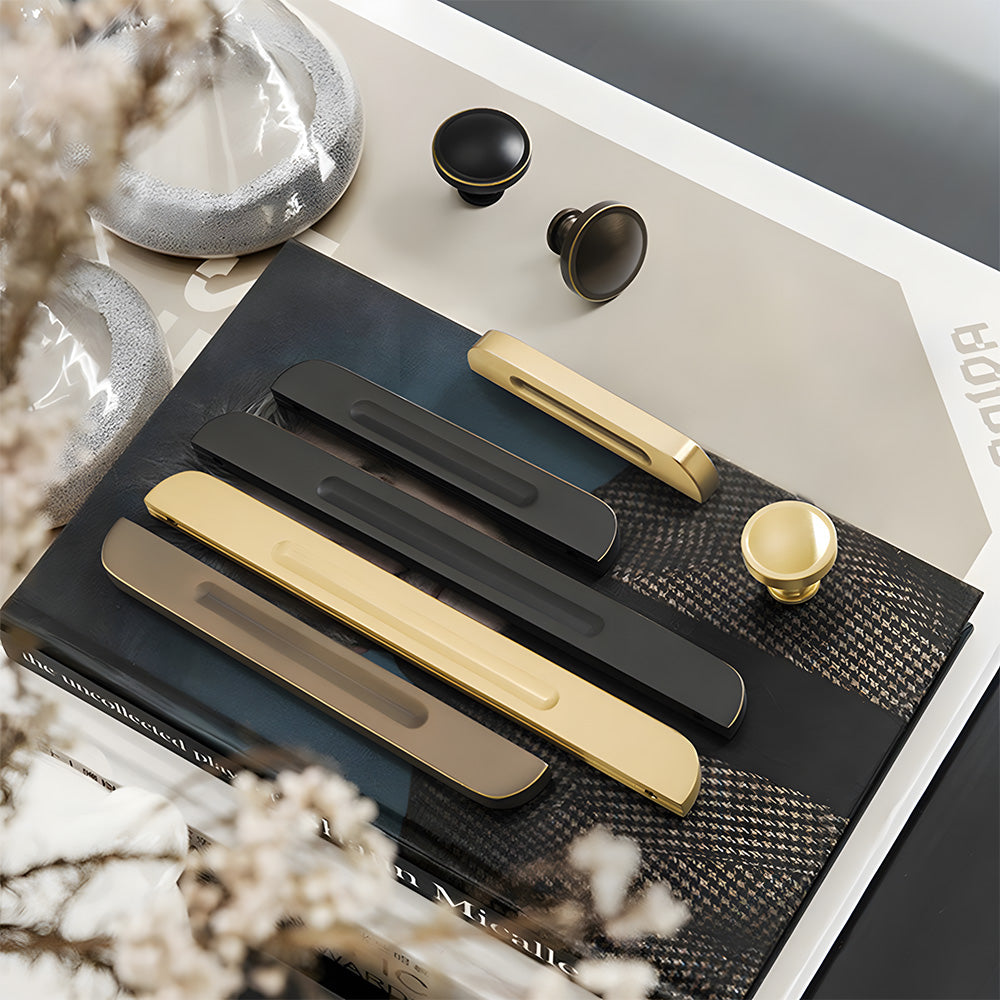 Modern Solid Pure Brass Cabinet Handles