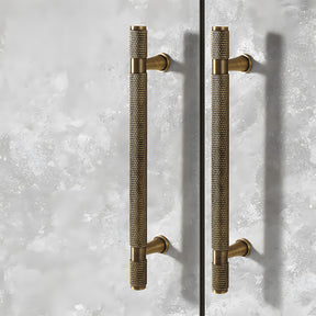 Solid Brass Gold Knurled Cupboard Bar Handles