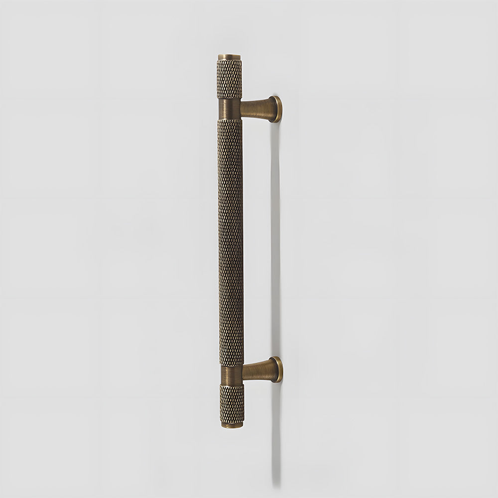 Solid Brass Gold Knurled Cupboard Bar Handles