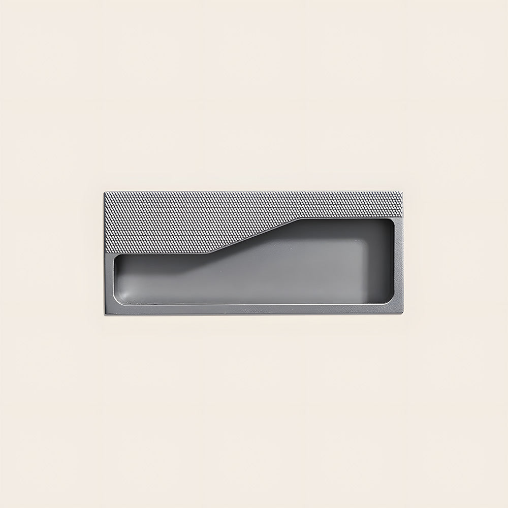 Modern Knurled Recessed Flush Pull Handles for Kitchen Cupboards & Drawers