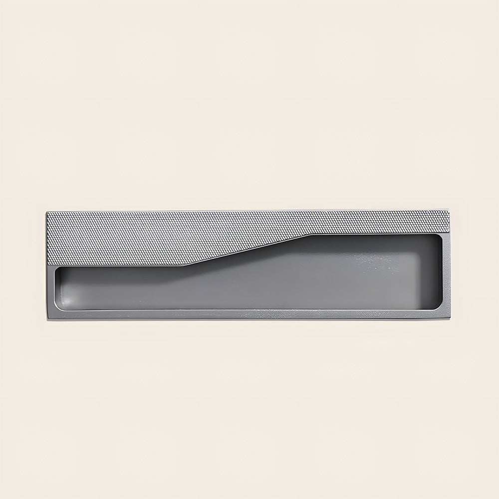 Modern Knurled Recessed Flush Pull Handles for Kitchen Cupboards & Drawers
