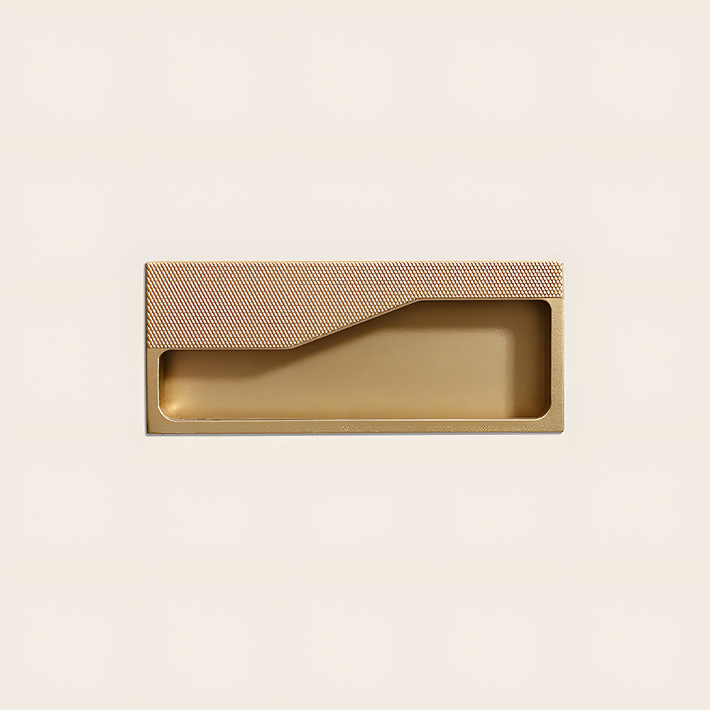 Modern Knurled Recessed Flush Pull Handles for Kitchen Cupboards & Drawers