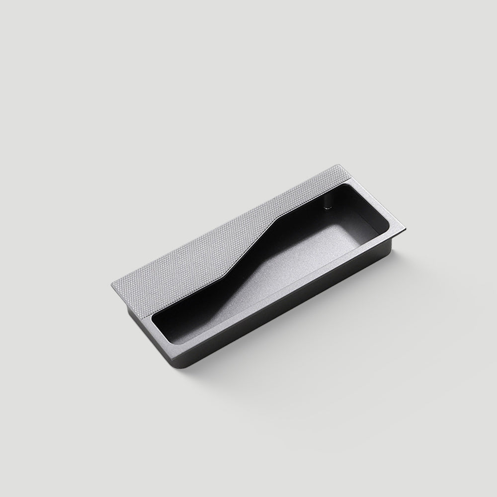 Modern Knurled Recessed Flush Pull Handles for Kitchen Cupboards & Drawers