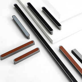 Modern Two-tone Leather Dresser Drawer Pulls