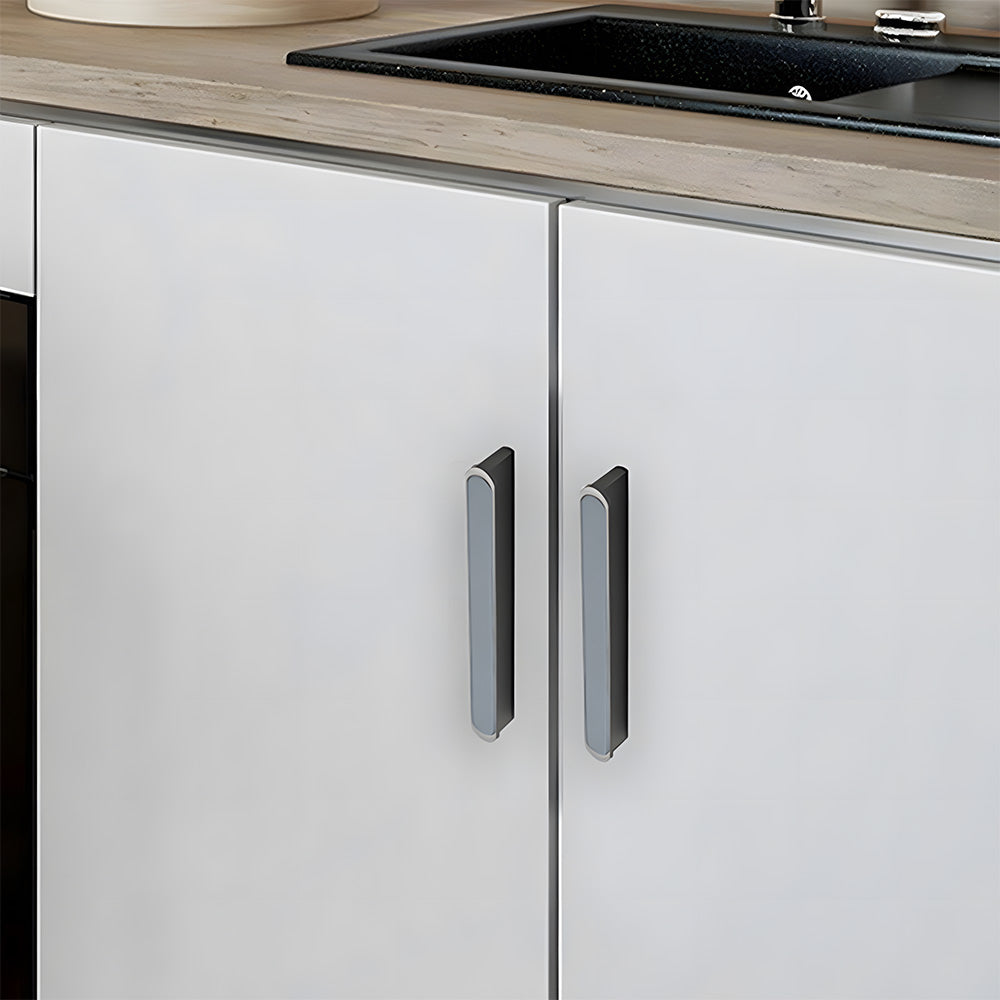 Modern Two-tone Leather Dresser Drawer Pulls
