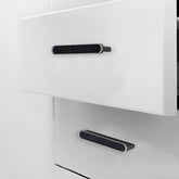 Modern Two-tone Leather Dresser Drawer Pulls