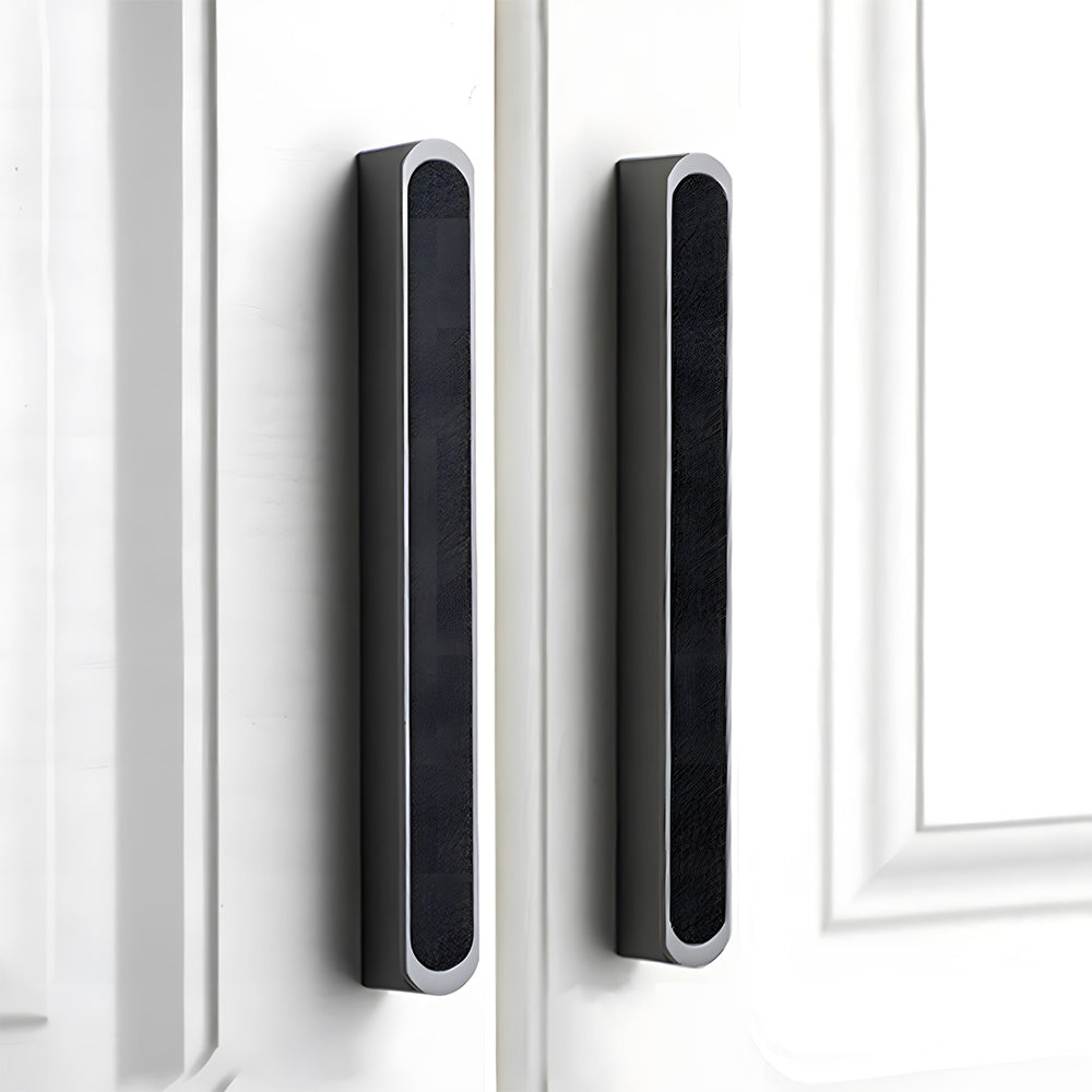 Modern Two-tone Leather Dresser Drawer Pulls
