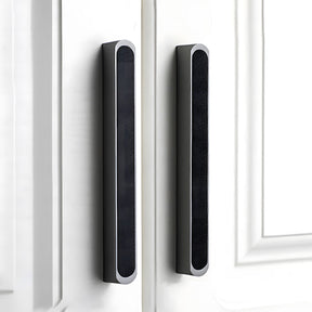 Modern Two-tone Leather Dresser Drawer Pulls