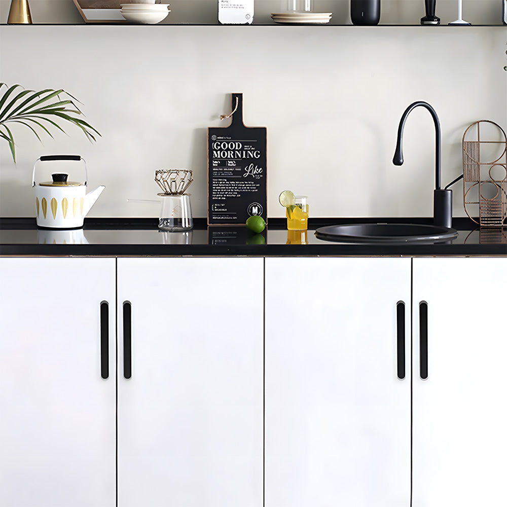 Modern Two-tone Leather Dresser Drawer Pulls