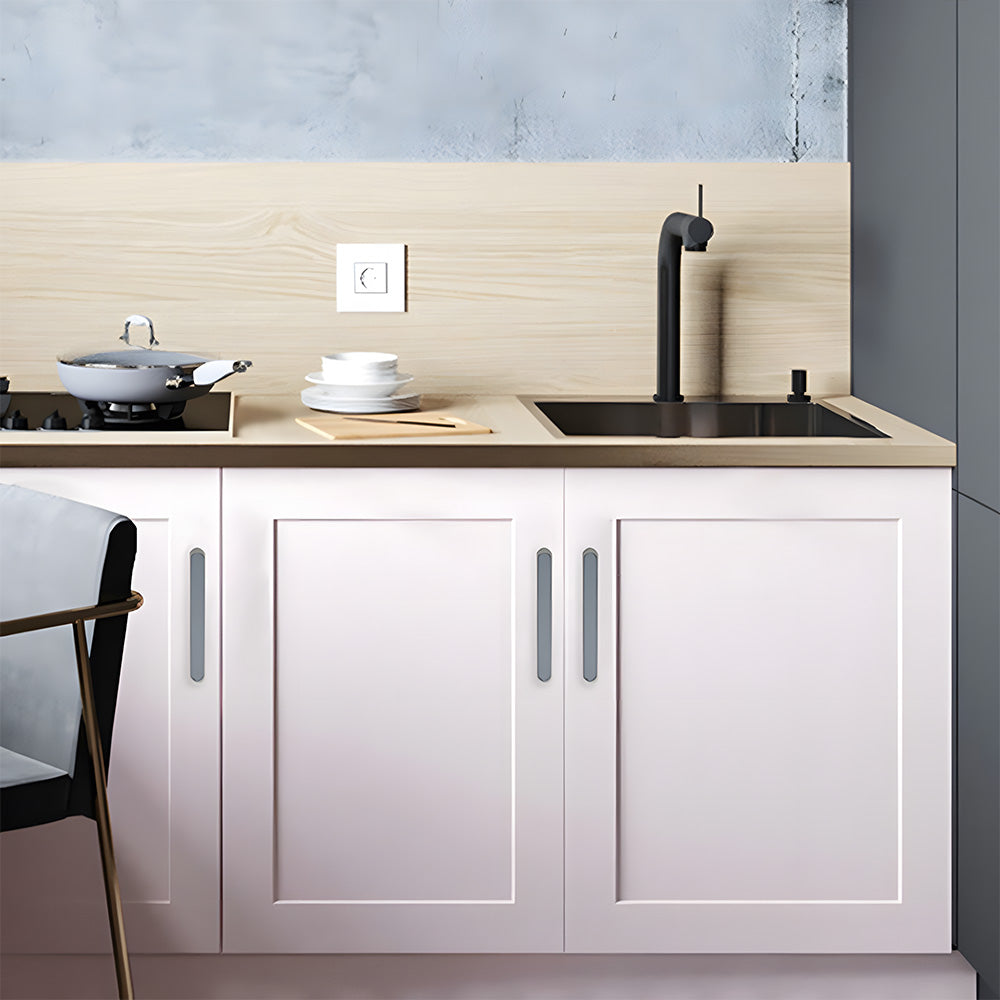 Modern Two-tone Leather Dresser Drawer Pulls