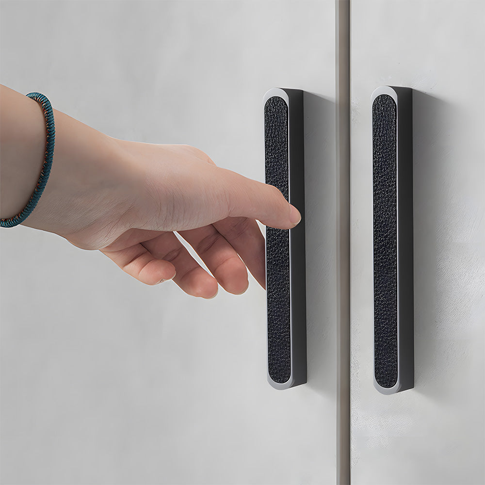 Modern Two-tone Leather Dresser Drawer Pulls