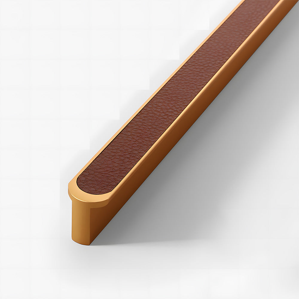Modern Two-tone Leather Dresser Drawer Pulls
