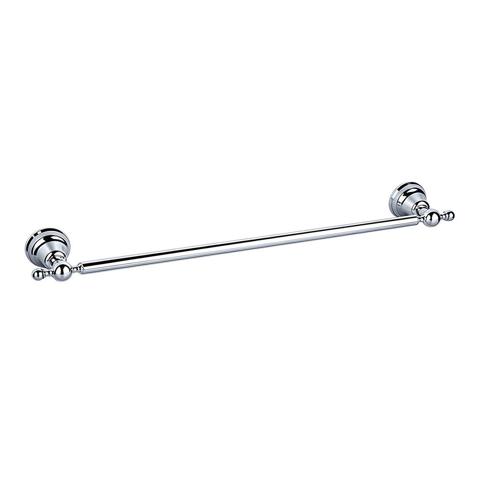 Traditional Chrome Wall Mounted Bathroom Towel Rack Shelf with Towel Rail