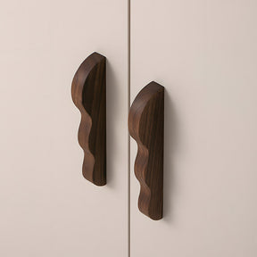 Unique Handmade Wavy Natural Wood Cabinet Handles