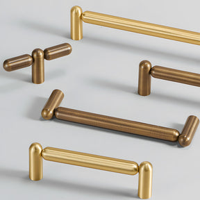 Unique Solid Brass T-Bar Cupboard Handles & Knobs