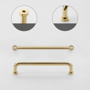 Nordic Luxury Brass Wardrobe Cabinet Drawer Handles