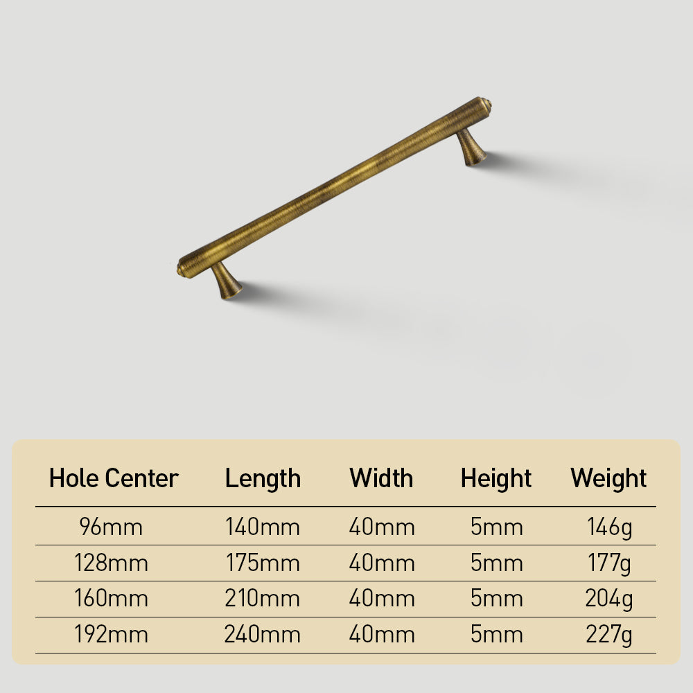 Vintage Brass Antique Bronze Cupboard Drawer Pulls