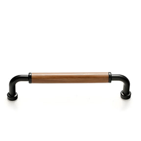 Retro Solid Brass and Wood Cabinet Pulls For Kitchen