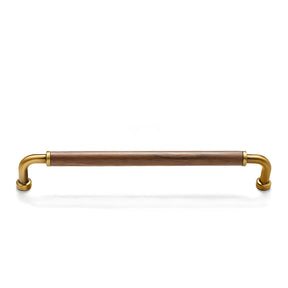 Retro Solid Brass and Wood Cabinet Pulls For Kitchen