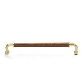 Retro Solid Brass and Wood Cabinet Pulls For Kitchen