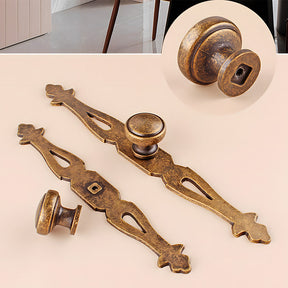 Vintage Wardrobe Cupboard Knobs with Plate