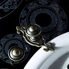 Vintage Wardrobe Cupboard Knobs with Plate